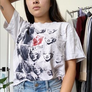 UNIQLO ANDY WARHOL POP ART CROPPED GRAPHIC TEE
